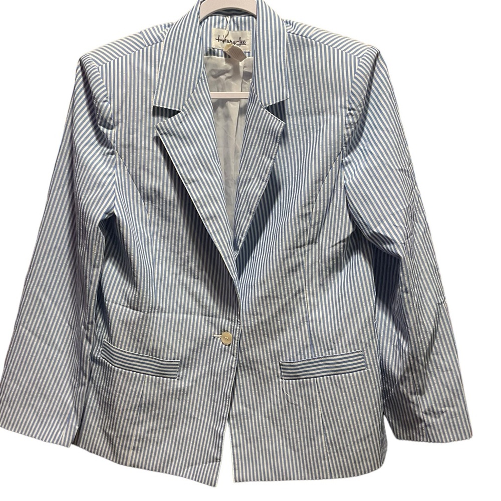 Heury Lee Blue/ White Stripe , Shoulder Pads